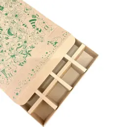 Printed Advent Calendar Kraft Open